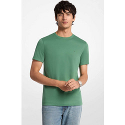 Michael Kors ανδρικό T-shirt με κεντημένο monogram print Regular Fit - CF15FJ2C93 Πράσινο