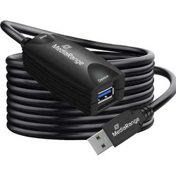 USB Καλώδιο Επέκτασης Mediarange USB-A Plug to USB-A Socket and 1x Repeater 5 GB/S DTR 5m Black (MRCS242)