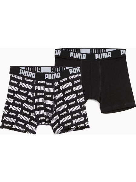 PUMA Boys Everyday Logo Boxers 2-pack - Black