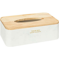 Κουτί για χαρτομάντιλα λευκό25x13,3H8,6cm - Plastona