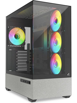 Sharkoon AK7 Black Gaming Midi Tower Κουτί Υπολογιστή RGB με Πλαϊνό Παράθυρο
