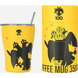 Estia Ποτήρι Θερμός Aek Bc 350Ml Κίτρινο