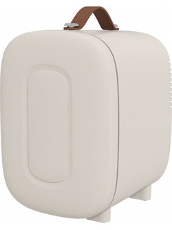 HOMCOM Mini Ψυγείο Ψυγείο Ομορφιάς, 4 L Χωρητικότητα, 20,3 x 26,3 x 28 cm, Κρεμ λευκό