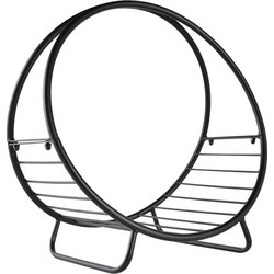 Outsunny Μεταλλική Στρογγυλή Ξυλιέρα Τζακιού 45 x 29.5 x 47 cm 842-158