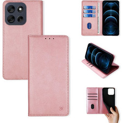 Sonique Vintage Magnet Wallet Θήκη Ροζ Χρυσό (Motorola Moto G56 5G)
