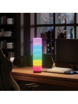 Λάμπες LED Πάρτι RGB με USB Αποσπώμενες Στρογγυλές O10x6.4cm - 6 τμχ