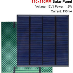Ηλιακό Πάνελ 12V 1.8W (110x110mm)