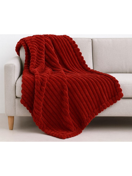 Κουβέρτα Fleece Κόκκινη Υπέρδιπλη 220x240cm ForHome 912002 - For Home