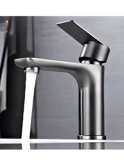 Μπαταρία Νιπτήρα Stainless Steel 304 Inox TN-5013 Gun Gray