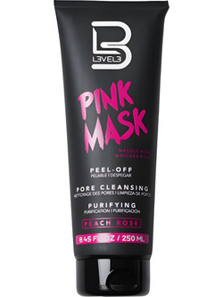L3VEL3 Barber Pink Peel-Off Μάσκα Προσώπου για Μαύρα Στίγματα & Λάμψη με Άργιλο 250ml