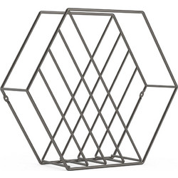 Βάση Περιοδικών & Δίσκων Βινυλίου 33x33x7.6cm με φινίρισμα Τιτανίου UMBRA Zina MTL TTNM 1008973-378