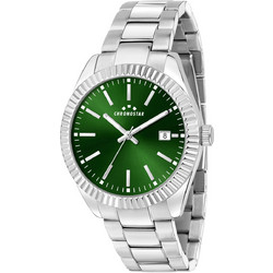 Chronostar Ανδρικό Ρολόι Χρονογράφος με Ασημί Μεταλλικό Μπρασελέ R3753312003