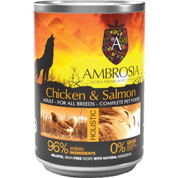 Ambrosia Holistic Grain Free Adult Chicken & Salmon 400gr