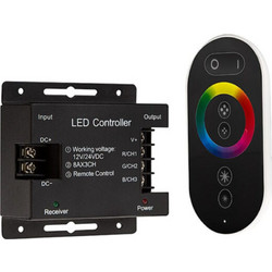 Controller για Ταινίες LED RGB 12/24VDC 216W/432W με Τηλεχειριστήριο Αφής