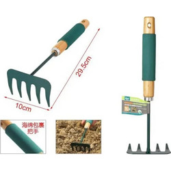 Τσουγκράνα Κήπου Μικρή Χειρός 29.5 cm KMT Tools 8435674848009 - ΜΑΥΡΟ