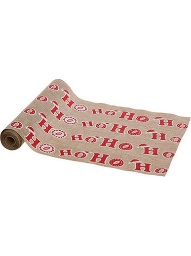 Runner cristmas HO HO HO 28x300cm - Plastona