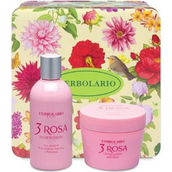 L'Erbolario 3 Rosa Bellezza Shower Gel 250ml + Body Cream 200ml