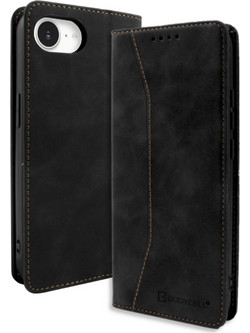 Bodycell PU Leather Book Θήκη Black (iPhone 16e)