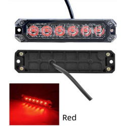 LED Φανάρι Κόκκινο με 2 Λειτουργίες Σταθερή - Strobe 13cm 12V-24V 6 SMD 521461