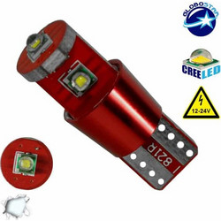 Globostar T10 CanBus 3 Cree LED 12V 1τμχ