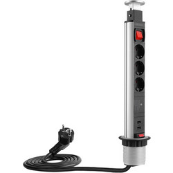 Deltaco Office DELO-0402 Πολύπριζο Γραφείου Pop-Up με Surge Protector