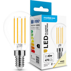 Modee LED Λάμπα Filament Globe Mini G45 4W E14 4000K 470lm ERP