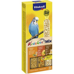Vitakraft Kracker Trio Για Παπαγαλάκια Μέλι Φρούτα Ποπ Κορν 3 τεμ