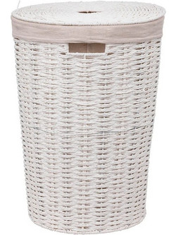 ΚΑΛΆΘΙΑ ΓΙΑ ΆΠΛΥΤΑ WHITE ROUND LAUNDRY BASKET 40L 174811