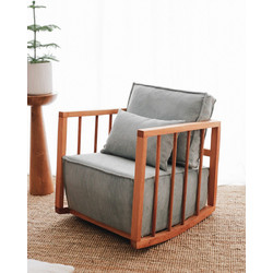 Atelier del Sofa Wing Chair Sallanan - Blue Blue