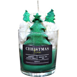 Keradiko Αρωματικό Κερί Σόγιας Σε Ποτήρι Big φ8,5 x 8,9 cm (christmas tree) 004087CTR