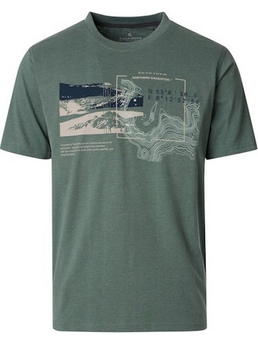 T-SHIRT Κ/Μ CASA MODA ΒΑΜΒΑΚΕΡΟ ΣΤΑΜΠΩΤΟ - ΠΡΑΣΙΝΟ
