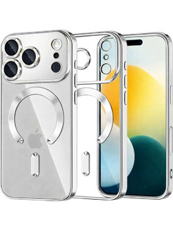 MagSafe TPU Color Chrome Case protect lens for iPhone 17 Pro Max Silver