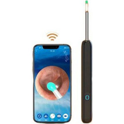 Επαναφορτιζόμενο Αδιάβροχο Ωτοσκόπιο WiFi με Κάμερα 1080 FHD και Εφαρμογή για Smartphone Type C - Μαύρο
