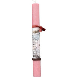 Inehome 971-184-0115 Inehome Λαμπάδα στρογγυλή με Decoupage νεράιδα σάπιο μήλο