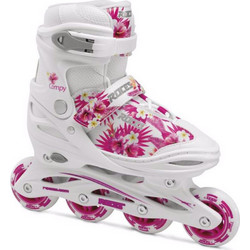 Byox Roces Compy 9.0 Inline Αυξομειούμενα Rollers Παιδικά Λευκά Ροζ