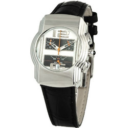 Chronotech Γυναικείο Ρολόι με Μαύρο Δερμάτινο Λουράκι CT7280B-03