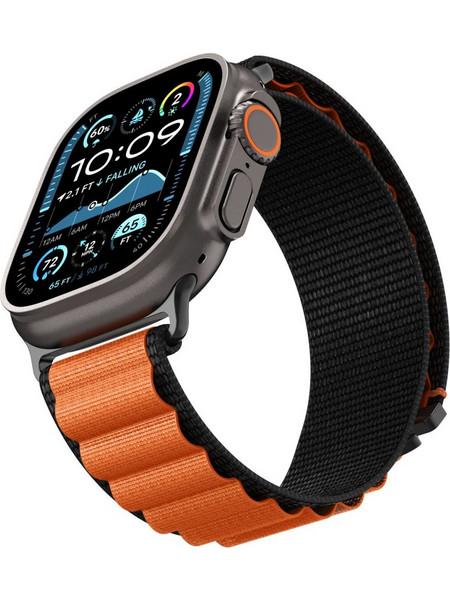 Λουράκι Spigen WBF0 Apple Watch /4/5/6/7/8/9/10/SE/ULTRA 1/2 (42/44/45/46/49 MM) - Black/Orange