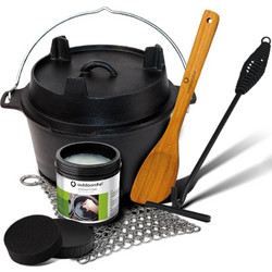 Μαντεμένιο Dutch Oven N.4 - 3.8 Λίτρα - Σετ 6 τεμαχίων Outdoorchef