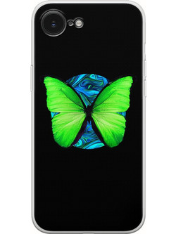 Θήκη Green Butterfly iPhone 17e Flexible TPU (Διάφανη Σιλικόνη)