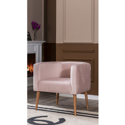 Stewe Home Πολυθρόνα Ροζ 60x55x55cm
