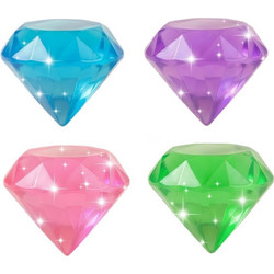 Sugar Glitter Diamonds Παιχνίδι Anti-Stress Διαμάντι 6cm (4 χρώματα- Τυχαία επιλογή) (3111108)