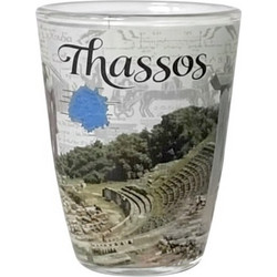 Ποτήρι σφηνάκι Souvenir - 20Z - Thassos - Σετ 12 τεμάχια - 161269