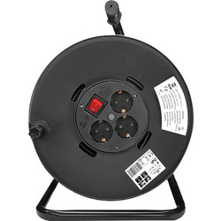 POWERTECH μπαλαντέζα με βάση PT-917, 3x schuko, 16A, 50m, μαύρη