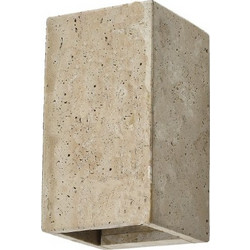 InLight Επιτοίχιο φωτιστικό γκρι από travertine marble 2XG9 D:9 x 16cm 43065