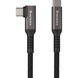 Natec Genesis Καλώδιο USB 2.0 USB-C to USB-C 60W 3m Μαύρο NVC-2218
