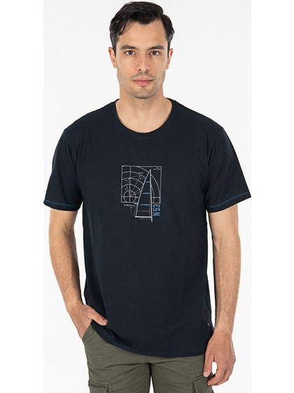 ORIGIN T-Shirt Λαιμόκοψη Με Στάμπα 232710 ΜΠΛΕ ΜΠΛΕ