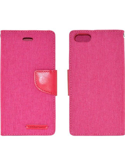 Θήκη Book Goospery Canvas Diary για Apple iPhone 6/6S Ρόζ by Mercury