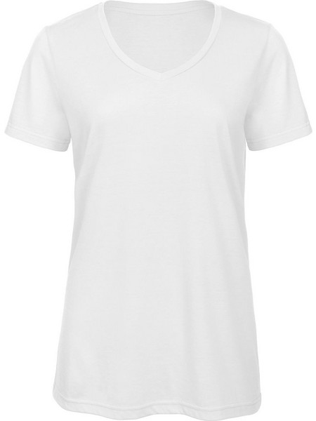 Γυναικείο T-Shirt Triblend με V λαιμόκοψη TW058 B&C Triblend /women White