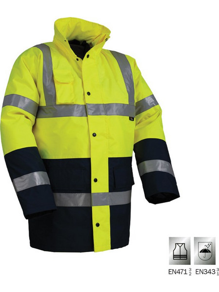 VIZWELL: ΜΠΟΥΦΑΝ ΥΨΗΛΗΣ ΔΙΑΚΡΙΤΙΚΟΤΗΤΑΣ HAMBURG - ΚΙΤΡΙΝΟ - EN 471 3/2 & EN 343 3/1 - ΜΕΓΕΘΟΣ 2XL - 725022