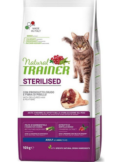 Natural Trainer Adult Sterilised with Prosciutto 10kg